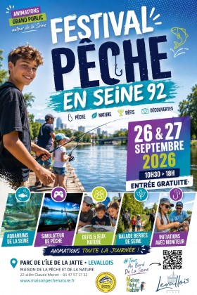24ème Festival Pêche en Seine 92 - 26 et 27 septembre 2026 - Maison Pêche et Nature 92
