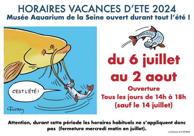 OUVERTURE VACANCES D'ETE 2024 - Maison Pêche et Nature 92