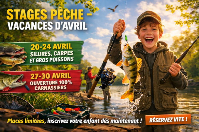 Prochain stages Vacances pêche PRINTEMPS ! - Maison Pêche et Nature 92